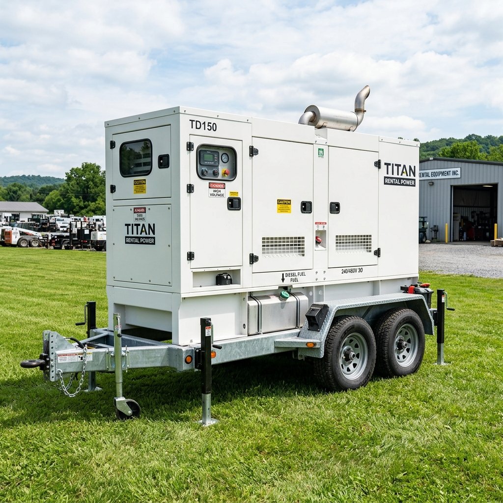 Industrial generator and mechanical equipment on site